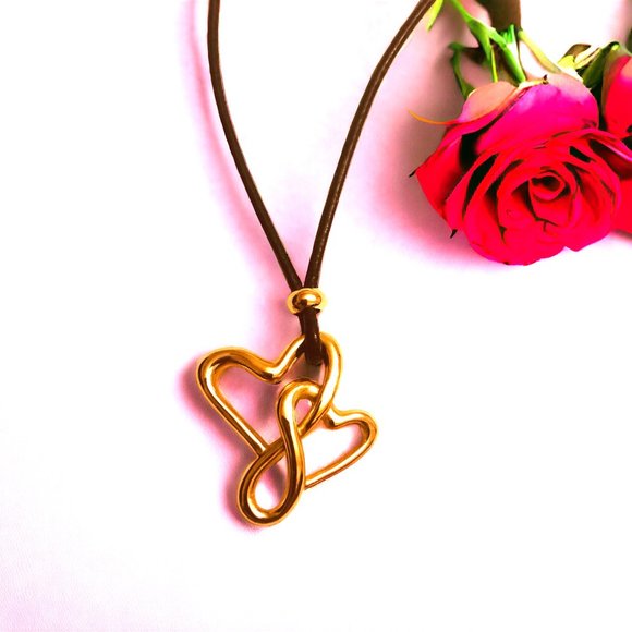 HAPPY HEARTS 14K Yellow Gold Charm Pendant Exclusively Designed For Fortunoff - Picture 2 of 7